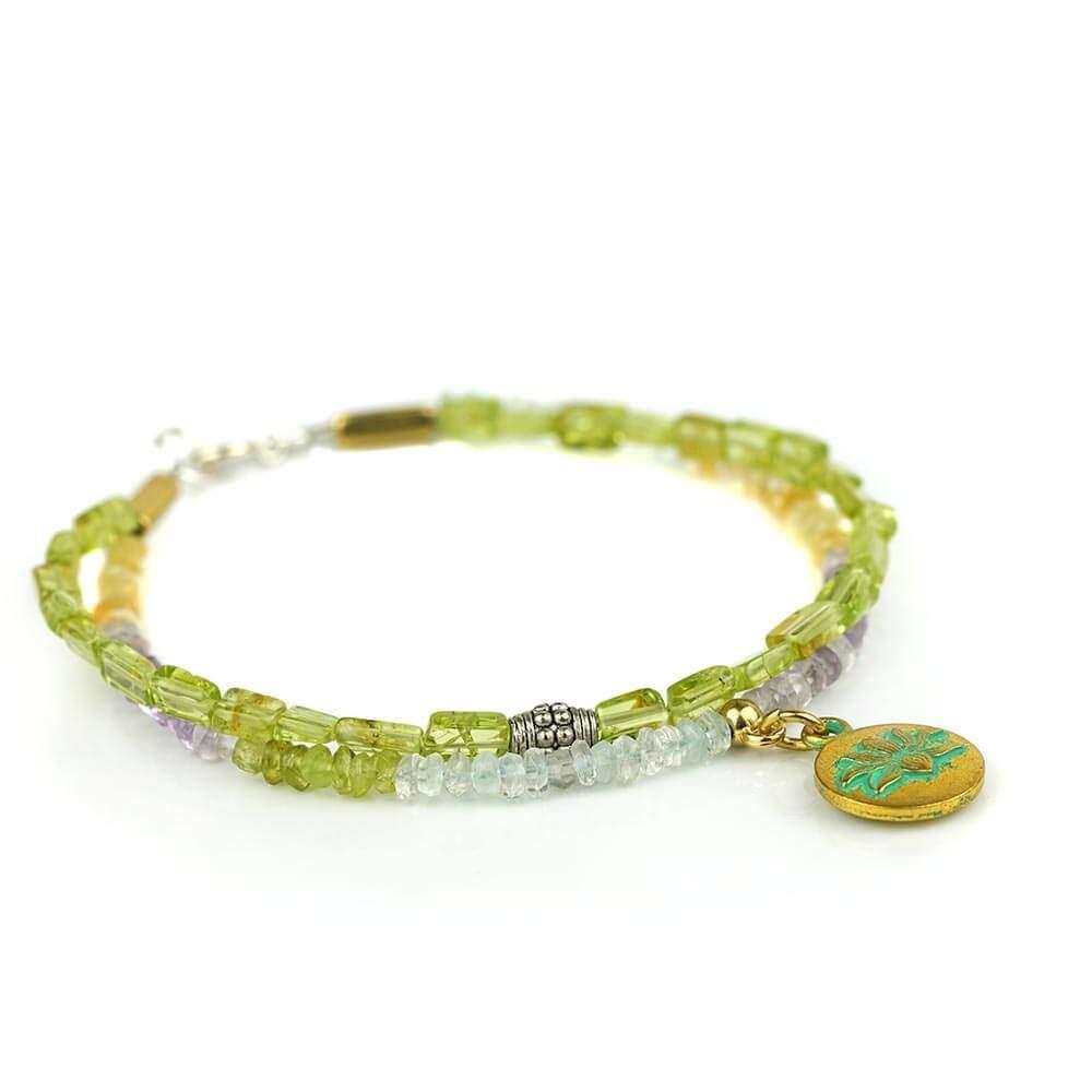 Peridotas, akvamarinas, citrinas
