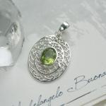 Sidabrinis peridoto pakabukas