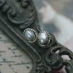 Sidabriniai perlų auskarai