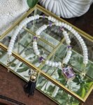 Elegantiškas ametisto vėrinys