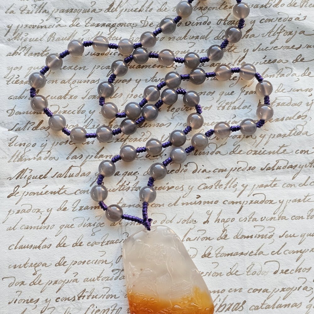 Agato vėrinys "Peizažas"