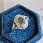 Sidabrinis avantiurino žiedas, 17.8 dydis