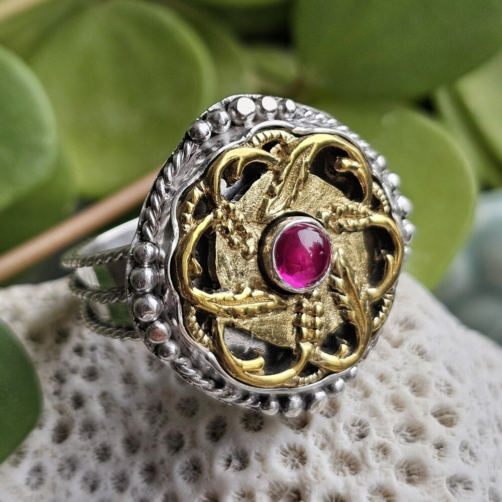 Vienetinis sidabrinis žiedas, 18.5 dydis