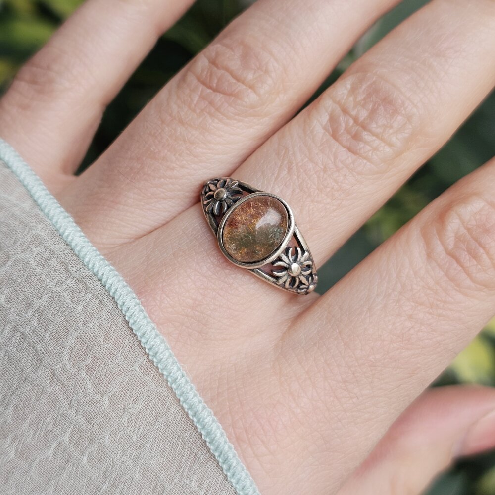 Sidabrinis lodolito žiedas